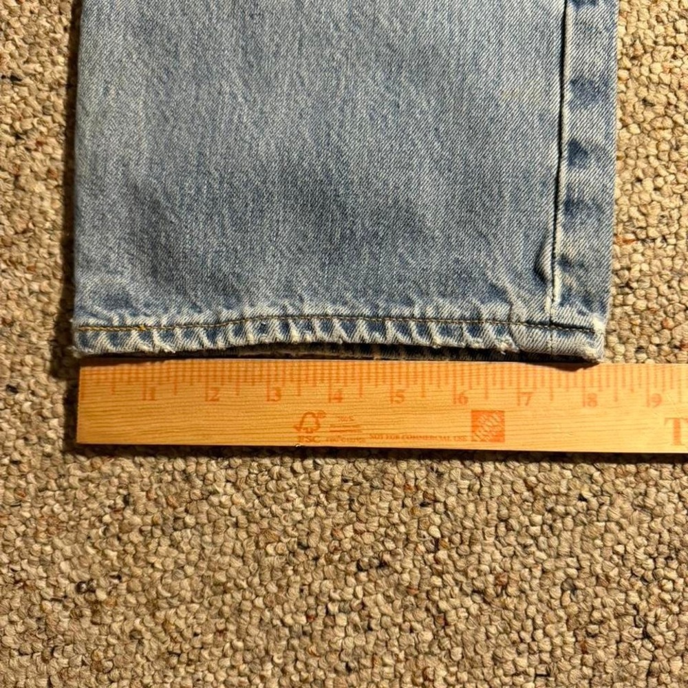 Vintage Y2K Levi's 505 light‎ wash straight leg jeans faded denim - Picture 7 of 8